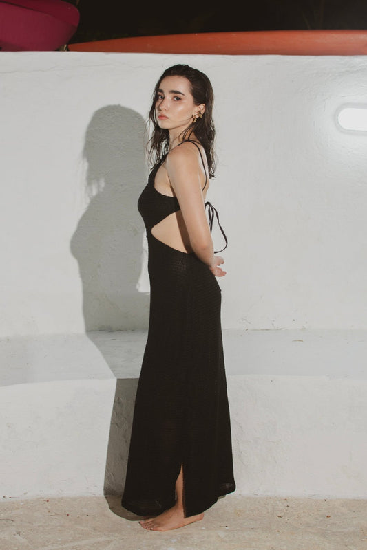 SICILIANA DRESS BLACK
