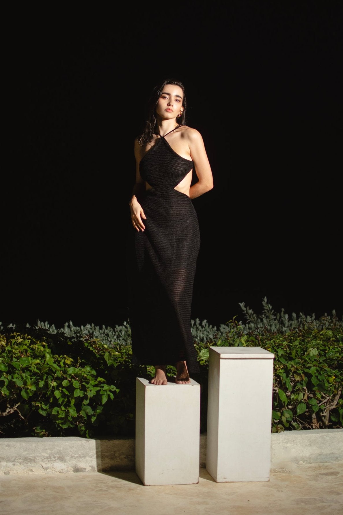SICILIANA DRESS BLACK