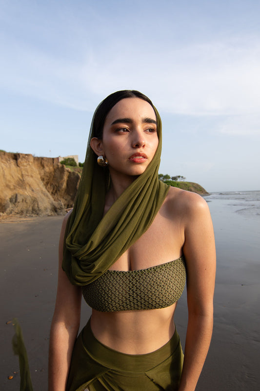 OLIVIA  SET OLIVE GREEN